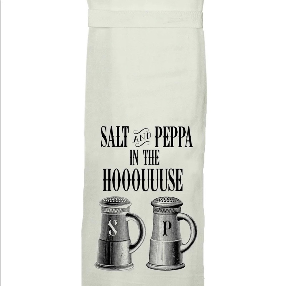 Salt and Peppa In The Houuuuse Flour Sack Tea Towel: Brand New